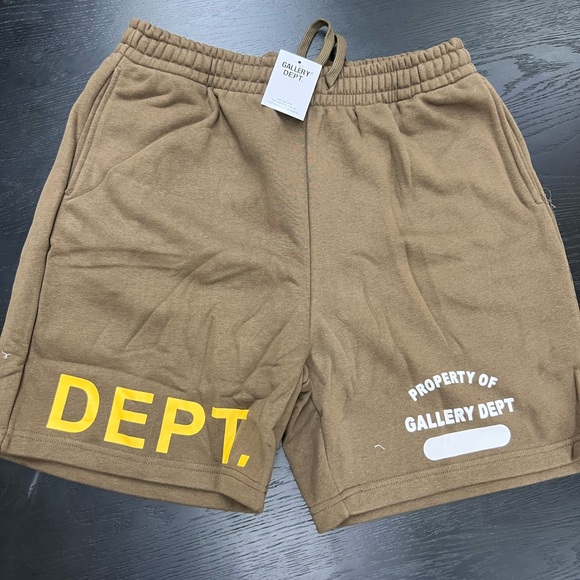 Gallery Dept Brown and Yellow Athletic Shorts - Picture 1 of 2